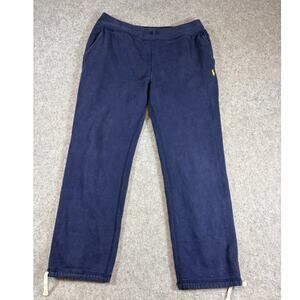 Polo Ralph Lauren Pants Mens Blue Pull On Fleece Lounge Sweatpants Joggers Large